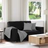 Loveseat Sofa Black 120 cm Faux Leather