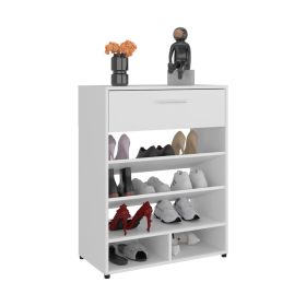 Kearns Shoe Rack, 1 Door, 4 Legs, 5 Shelves