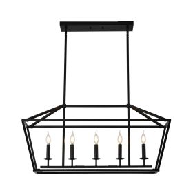 5-Light Farmhouse Kitchen Island Lighting