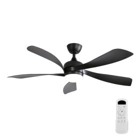 (Same as W882P146310) 52 Inch Modern Ceiling Fan With 3 Color Dimmable 5 ABS Blades Remote Control Reversible DC Motor With Led Light