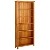 6-Tier Bookcase 31.5"x8.9"x70.9" Solid Oak Wood