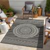 Sunshine GC_HAR2017 Anthracite 7 ft. 10 in. x 10 ft. 3 in. Indoor/Outdoor Area Rug
