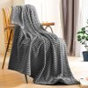 SOGA Grey Throw Blanket Warm & Bed Sofa Comforter