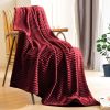 SOGA Burgundy Throw Blanket  Bed Sofa Comforter