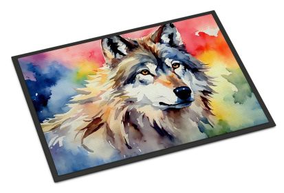 NEW Wolves Wolf Doormat Front Door Mat Indoor Outdoor Rugs for Entryway, Non Slip Washable Low Pile, 18H X 27W