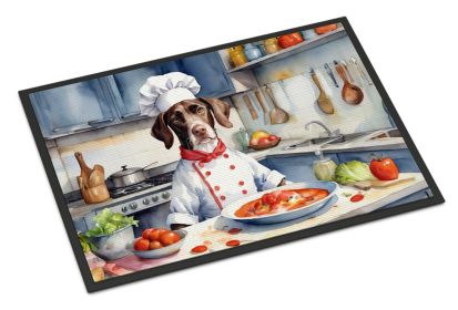 NEW Pointer The Chef Doormat Front Door Mat Indoor Outdoor Rugs for Entryway, Non Slip Washable Low Pile, 18H X 27W