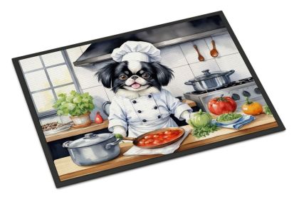 NEW Japanese Chin The Chef Doormat Front Door Mat Indoor Outdoor Rugs for Entryway, Non Slip Washable Low Pile, 18H X 27W