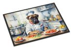NEW Bullmastiff The Chef Doormat Front Door Mat Indoor Outdoor Rugs for Entryway, Non Slip Washable Low Pile, 18H X 27W