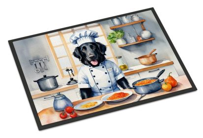 NEW Flat-Coated Retriever The Chef Doormat Front Door Mat Indoor Outdoor Rugs for Entryway, Non Slip Washable Low Pile, 18H X 27W