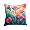 Colorful Calla Lilies Throw Pillow Machine Washable, Indoor Outdoor Decorative Pillow for Couch, Bed or Patio, 14Hx14W