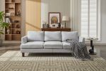 Fabric 3 Seater Couch with 2 USB, Comfortable Sectional Couches and Sofas for Living Room Bedroom Office Small Space, Easy Assembly & Comfy Cushion
