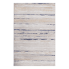 LOOM & LUXE Collection 8X10 Ivory/Blue /Striped Non-Shedding Living Room Bedroom Dining Home Office Stylish and Stain Resistant Area Rug