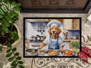 NEW Golden Retriever The Chef Doormat Front Door Mat Indoor Outdoor Rugs for Entryway, Non Slip Washable Low Pile, 18H X 27W