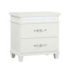 White Finish 2-Drawers Nightstand with LED Lighting Modern Bedroom Furniture 1pc