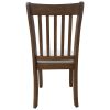 Dining Room Furniture, Dining Chair with LIGHT BROWN Finish Set of 2 Seating Chairs Cushion Seats Wooden Back Kitchen Breakfast Chairs