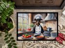 NEW Manchester Terrier The Chef Doormat Front Door Mat Indoor Outdoor Rugs for Entryway, Non Slip Washable Low Pile, 18H X 27W