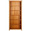 6-Tier Bookcase 31.5"x8.9"x70.9" Solid Oak Wood