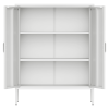Metal Storage Cabinet with Adjustable Shelves - Versatile Steel Furniture for Office and Home
