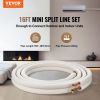 VEVOR 16FT Mini Split Line Set, 3/8" & 5/8" O.D Copper Pipes Tubing and Triple-Layer Insulation