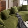 [VIDEO provided ]4 Seater Green Sofa with Chenille fabric, 30D ,60 Hardness full sponge,4 pillow for Living Room