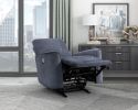 Modern Living Room 1pc Power Rocker Reclining Chair Dark Gray Velvet Upholstery Solid Wood Frame Luxury Home Furniture