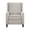 Modern Home Furniture Reclining Chair 1pc Sand-Color Textured Fabric Upholstered Nailhead Trim Solid Wood Frame Self-Reclining Motion Chair