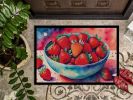 NEW Colorful Strawberries Doormat Front Door Mat Indoor Outdoor Rugs for Entryway, Non Slip Washable Low Pile, 18H X 27W