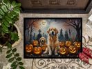 NEW Golden Retriever Spooky Halloween Doormat Front Door Mat Indoor Outdoor Rugs for Entryway, Non Slip Washable Low Pile, 18H X 27W