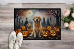 NEW Golden Retriever Spooky Halloween Doormat Front Door Mat Indoor Outdoor Rugs for Entryway, Non Slip Washable Low Pile, 18H X 27W