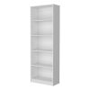 Zachary White 5-Shelf Bookcase