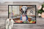 NEW Boston Terrier The Chef Doormat Front Door Mat Indoor Outdoor Rugs for Entryway, Non Slip Washable Low Pile, 18H X 27W