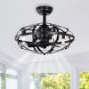 Hot Sell Industrial Ceiling Fan Light Kit for Living Room Bedroom Kitchen and Bladeless Caged Ceiling Fan with Lights