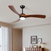 52 "3 solid wood leaf ceiling fan lights