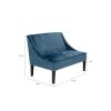 44" Settee,Polyester Fabric Rich Upholstery Modern Style For Living room,Blue