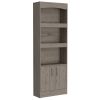 Detroit Two Piece Office Set, Bookcase + Desk, Light Gray