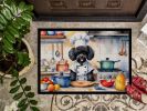 NEW Black Poodle The Chef Doormat Front Door Mat Indoor Outdoor Rugs for Entryway, Non Slip Washable Low Pile, 18H X 27W