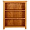 3-Tier Bookcase 27.6"x8.9"x32.3" Solid Oak Wood