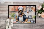 NEW German Shepherd The Chef Doormat Front Door Mat Indoor Outdoor Rugs for Entryway, Non Slip Washable Low Pile, 18H X 27W