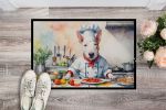 NEW Bull Terrier The Chef Doormat Front Door Mat Indoor Outdoor Rugs for Entryway, Non Slip Washable Low Pile, 18H X 27W