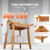 VEVOR Teak Shower Bench 22 x 14.4 x 18.5 in Wood Shower Stool Chair for Bathroom