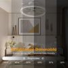 19.7in Ceiling Fan with 60W Light Round Pendant Fan Lamp LED Ceiling Fan with 6-Fan Speed 3000-6500W Light Color Adjustment Remote Control Timer APP C