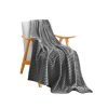 SOGA Grey Throw Blanket Warm & Bed Sofa Comforter