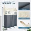 Large Two Compartments Hanging Laundry Hamper with Over Door Hooks Durable Space Saving Laundry Bag Storage with Bottom Zipper Wide Open Top Dark Ligh