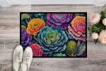 NEW Ornamental Kale in Color Doormat Front Door Mat Indoor Outdoor Rugs for Entryway, Non Slip Washable Low Pile, 18H X 27W