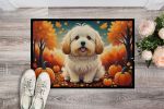 NEW Coton De Tulear Fall Doormat Front Door Mat Indoor Outdoor Rugs for Entryway, Non Slip Washable Low Pile, 18H X 27W