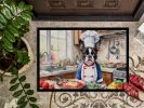 NEW Boston Terrier The Chef Doormat Front Door Mat Indoor Outdoor Rugs for Entryway, Non Slip Washable Low Pile, 18H X 27W