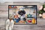 NEW Black Poodle The Chef Doormat Front Door Mat Indoor Outdoor Rugs for Entryway, Non Slip Washable Low Pile, 18H X 27W