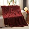 SOGA Burgundy Throw Blanket  Bed Sofa Comforter
