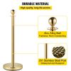 VEVOR 4PCS Gold Stanchion Posts Queue, 38 Inch Red Velvet Rope, Crowd Control Barriers Queue Line Rope, Barriers for Party Supplies