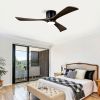 52" Ceiling Fan with Lights Remote Control,Quiet DC Motor 3 Blade Ceiling Fans 6 Speed Levels,Reversible Ceiling Fan, for Patio Living Room, Bedroom